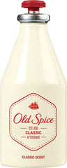 Old Spice Classic aftershave bottle side view highlighting musk-spice fragrance for confident scent