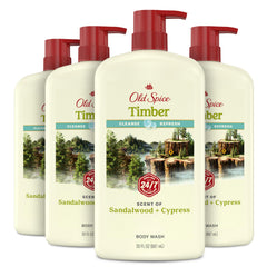 Old Spice cleansing body wash 24-7 shower fresh bottle promises all-day freshness.