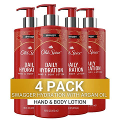 Old Spice Daily Hydration Hand & Body Lotion bottle with pump for easy application and all-day hydration.