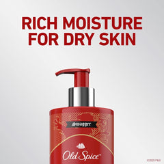 Old Spice Daily Hydration lotion with cedarwood and lime scent for masculine refinement.