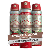 Old Spice Dry Spray bottle shows 24/7 freshness for daily activities