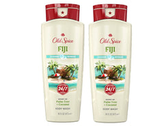 Old Spice Fresher Collection Fiji bottle front with tropical coconut freshness for daily cleanse
