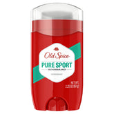Old Spice High Endurance Pure Sport bottle shows 24/7 odor protection