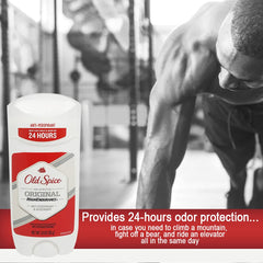 Old Spice High Endurance Original stick close-up label for confident daily wear.