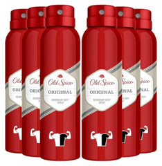 Old Spice Original Scent deodorant spray bottle delivers long-lasting freshness for daily activities.