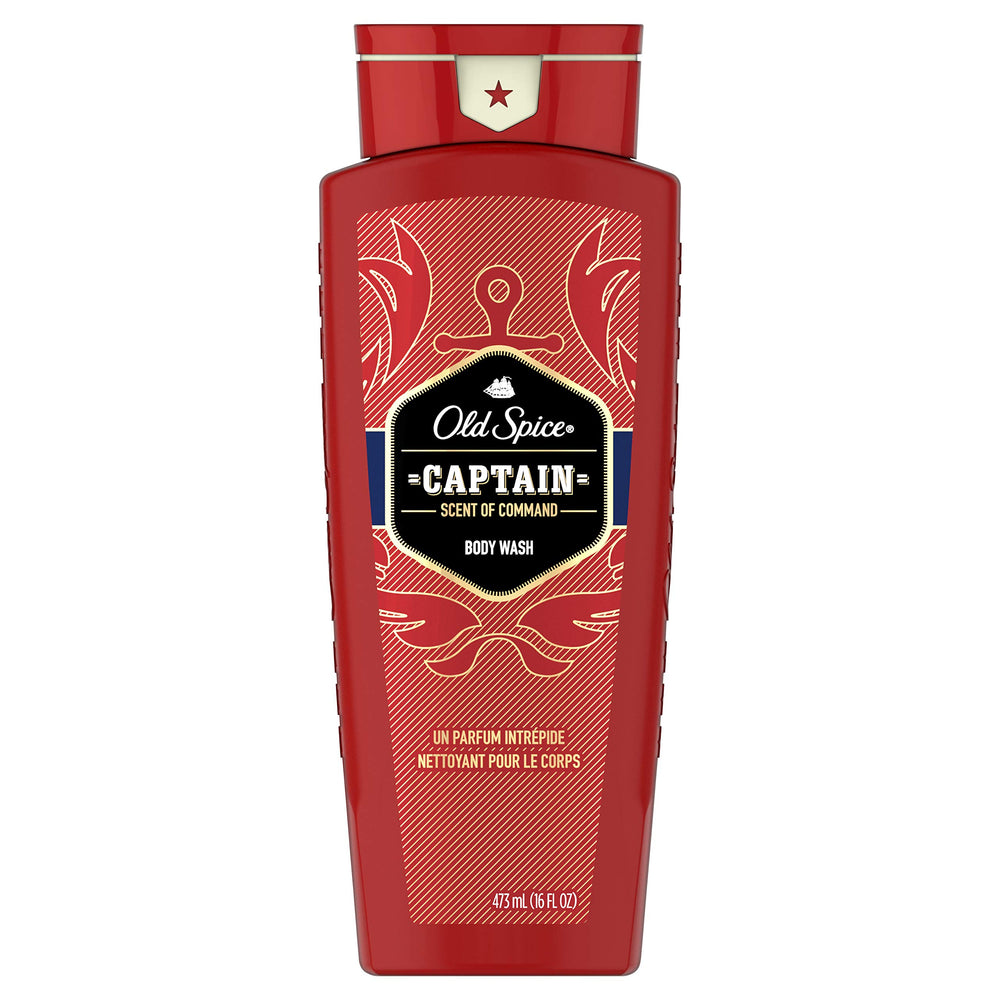 Old Spice Red Collection Captain bottle with bold refreshing fragrance for shower