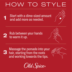 Old Spice Thickening Pomade hair-style shows medium hold for flexible shapes.