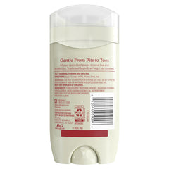 Old Spice Total Body Deodorant unscented stick applied on chest and neck for everyday freshness.