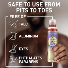 Old Spice lavender mint spray can be applied on arms, chest, legs for versatile protection.