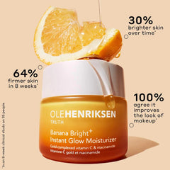 Texture close-up of Banana Bright Mini shows lightweight, hydrating cream.