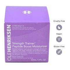 Ole Henriksen Peptide Boost Strength Trainer duo texture on skin during application for glow