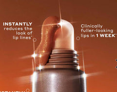 Ole Henriksen lip treatment closeup reveals creamy texture and glow.