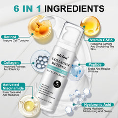 OLELON collagen-plumps effect in a close-up demo.</