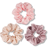 OLESILK 100% Mulberry Silk Scrunchies Pack: gentle on hair, reduces tugging.