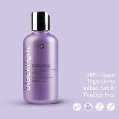 Oligo Blacklight Nourishing Conditioner on bleached hair application shows detangling