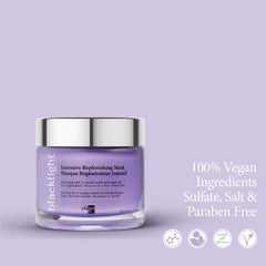Oligo Professionnel Blacklight mask ingredients image emphasizes 11 amino acids for hair balance.