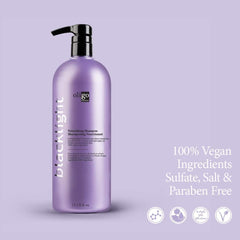 Oligo Professionnel Blacklight Nourishing Shampoo with argan oil detail emphasizing moisture and shine