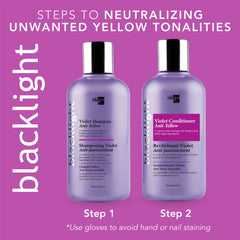 Oligo Professionnel Blacklight Violet swatch demonstrates purple toning for brass reduction.