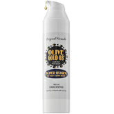 Olive Gold 03 bottle front highlighting ozonated olive oil for natural hydration.