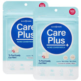 OLIVE YOUNG Care Plus Spot Patch hydrocolloid patch on skin covering a zit for discreet protection
