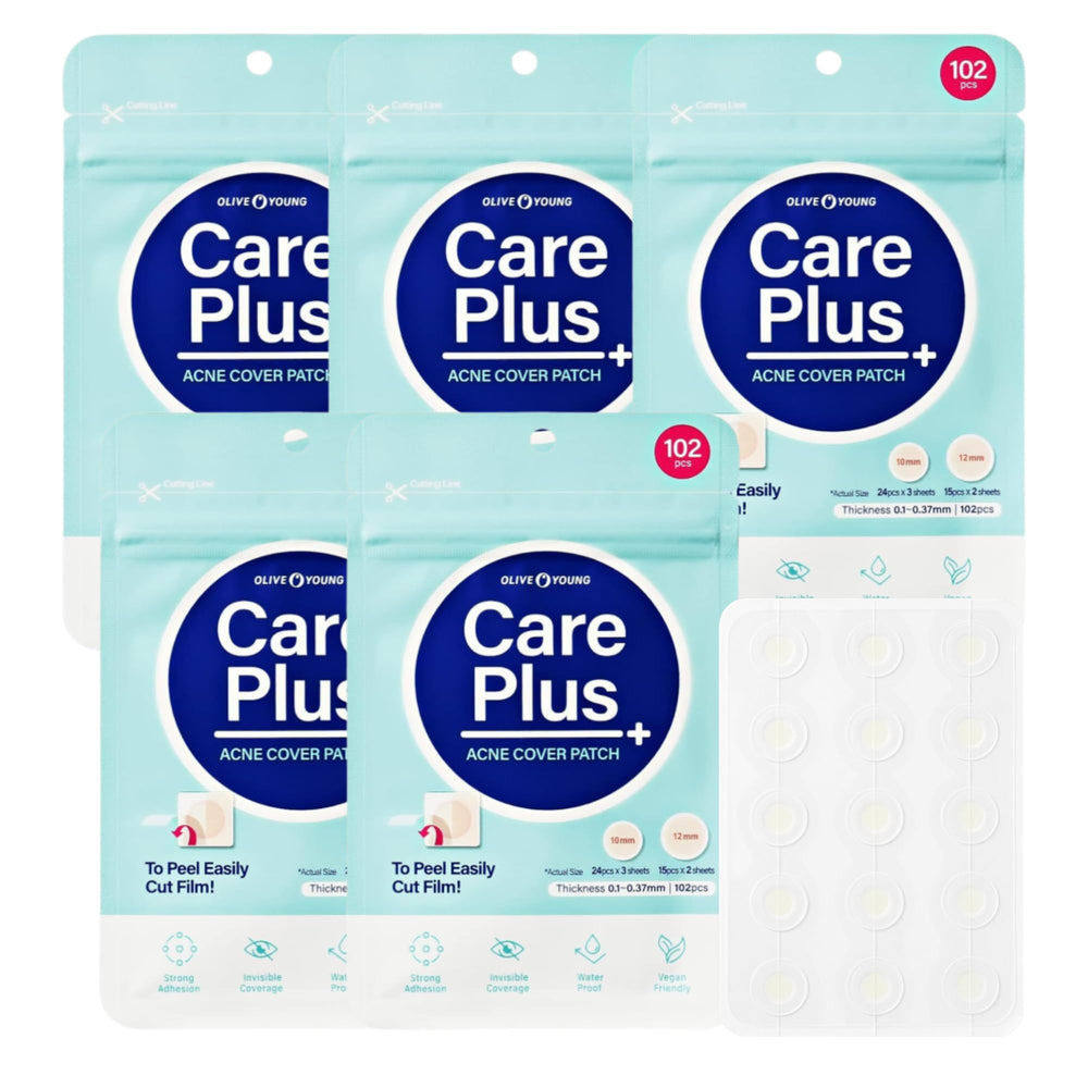 OLIVE YOUNG Care Plus Spot Patch packaging for convenient acne care