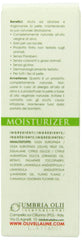 Olivella moisturizer ingredients vitamin E highlighted for antioxidant protection.
