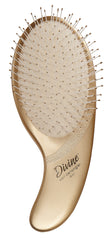 Olivia Garden Divine ergonomic brush handle close-up for a comfortable, wrist-friendly grip during styling.