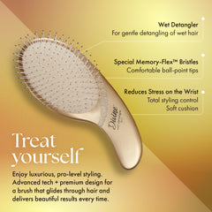 Olivia Garden Divine memory-flex bristles close-up showing smooth detangling action.