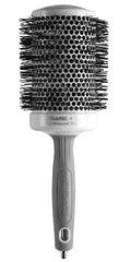 Olivia Garden CI-65 brush handle-side view showing professional round thermal design for smooth blowouts.