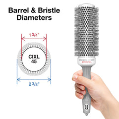 Olivia Garden Ceramic + Ion Speed XL bristles detail with tourmaline for smoother hair