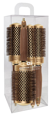 Olivia Garden NanoThermic ceramic barrel close-up showing even heat distribution for smooth styling.