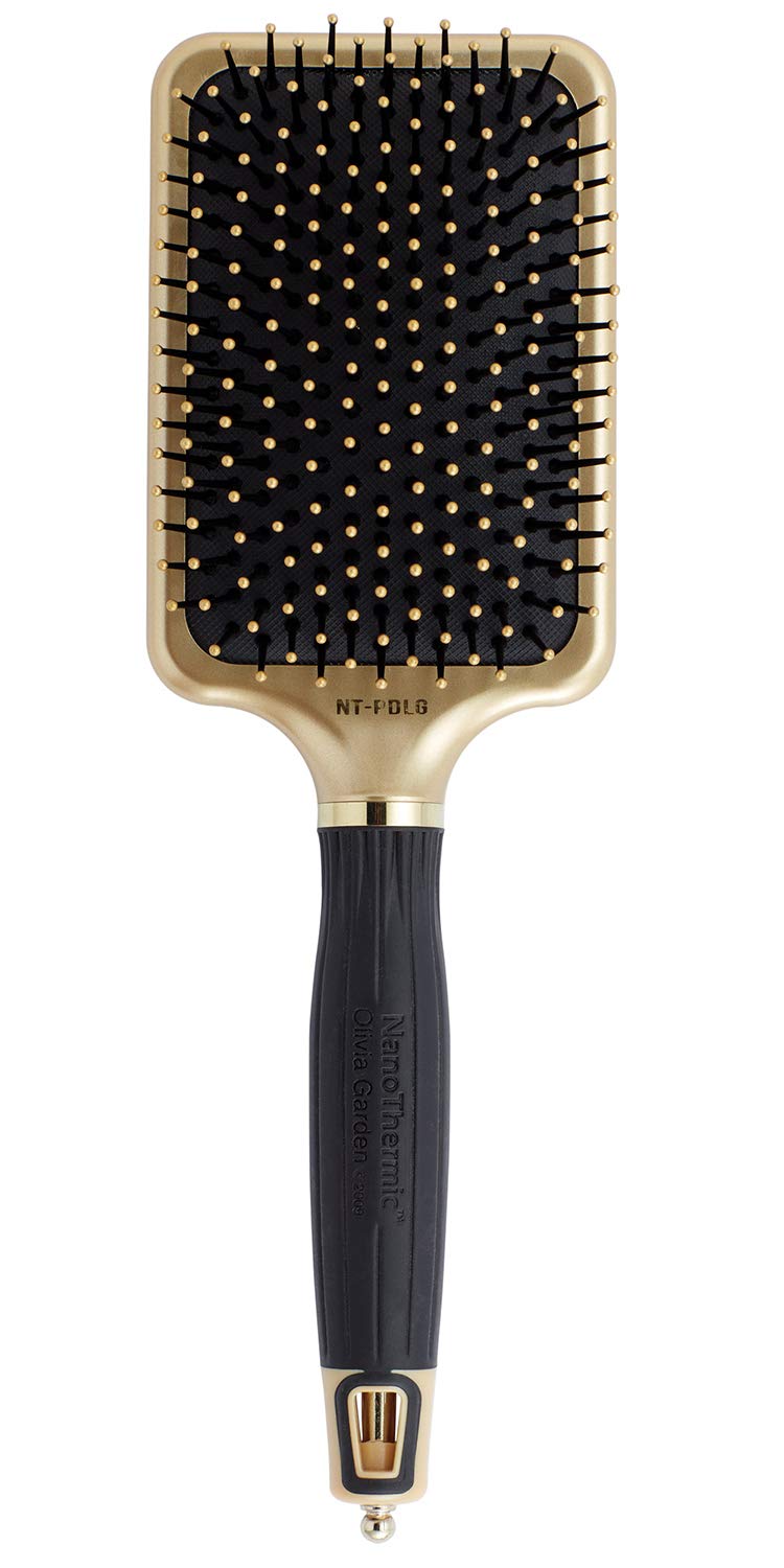 Olivia Garden NanoThermic ceramic-barrel brush heats quickly for smooth styling
