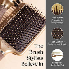 Olivia Garden NanoThermic NT-PDL closeup of soft ball tip bristles for scalp comfort