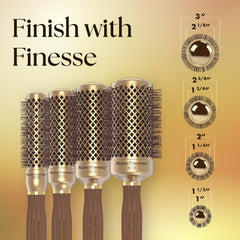 Olivia Garden NanoThermic in-hand professional blowout on thick hair for volume.