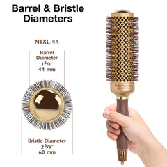 Olivia Garden NTXL-44 extra-long barrel boosts airflow for faster drying.