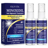 OLIVITA Minoxidil spray bottle close-up for scalp nourishment