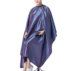 OLizee haircut cape purple front view with full coverage for cuts