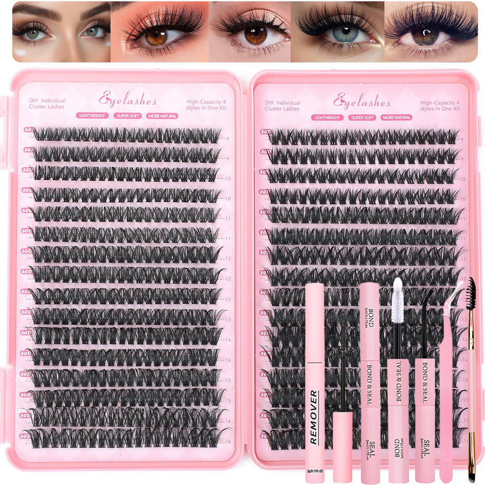OLLAVO Lash Clusters Kit box displays 640 clusters and tools for at-home lash upgrades.