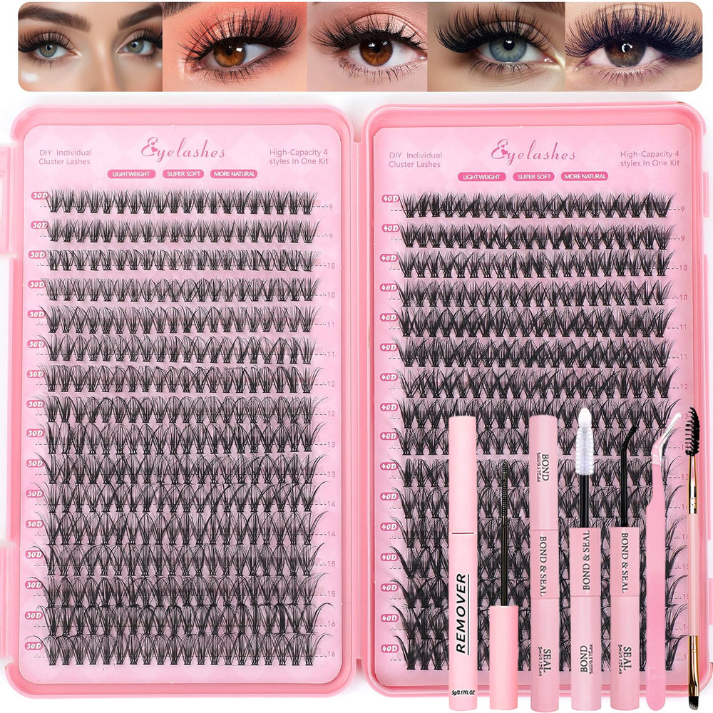 OLLAVO Lash Clusters Kit contents: beginner-friendly tools for at-home lash DIY