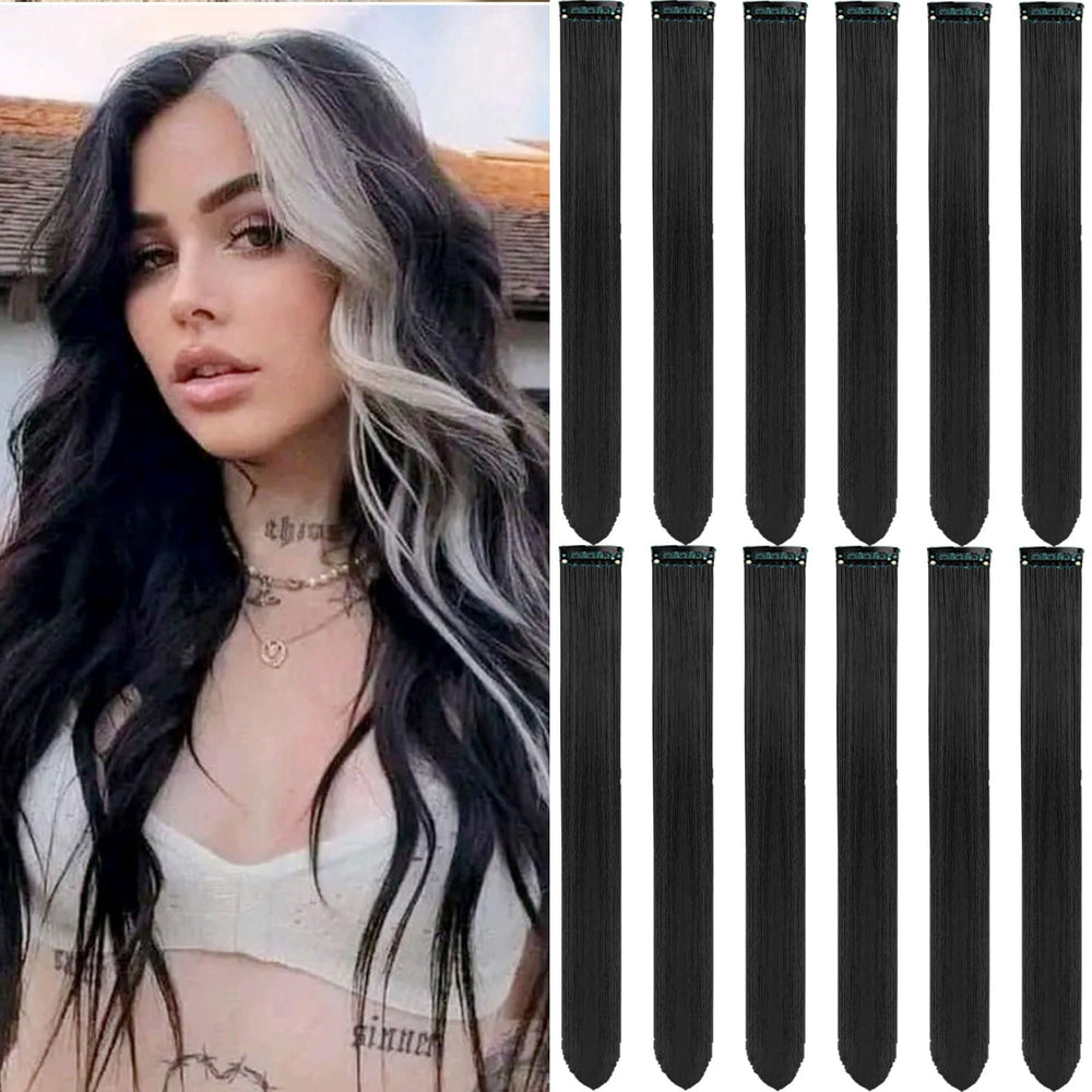 Olldag clip-in hair extensions bundle for instant volume and length.