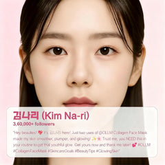 OLLM face mask sheets on face during application for better absorption.