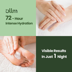 OLL M Urea Cream 40% cracked heels close-up shows healing potential.