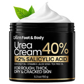 OLL M Urea Cream 40% feet bottle shows maximum hydration for dry, cracked heels.