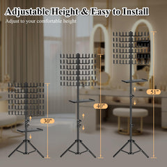 OLMRJKD braiding rack with removable tray keeps tools within reach.