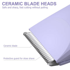OLOV replaceable ceramic blade head demonstrates long-lasting gentle trimming.