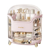 Omeily Upgrade large makeup organizer with clear cover showcases cosmetics for easy daily access.