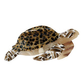 OMG Decor sea turtle hair clip in brown with glossy acetate finish for daily wear