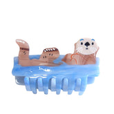 OMG Decor novelty otter hair clip in brown for everyday hold and style.