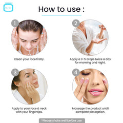 OMIC Tranexamic Serum application pump demonstrates easy daily use for evening out tone