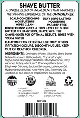 OmniShaver Shave Butter with tea tree, aloe, shea promotes soothing post-shave calm
